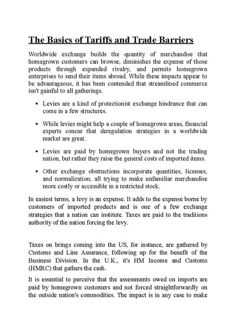 Trade Barriers 的图像结果