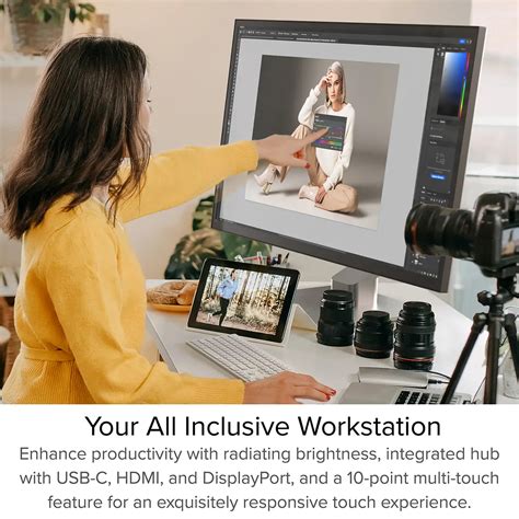 Clarity Max Touch 32" UHD 4K Monitor with USB-C Power Delivery, Webcam