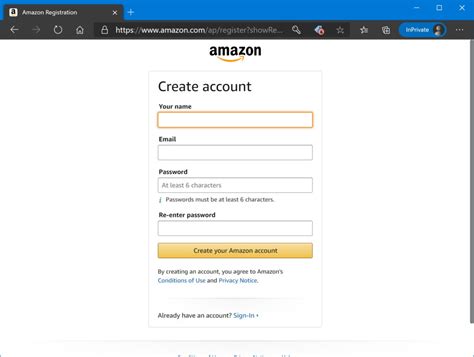 Image result for To Create a Amazon Account