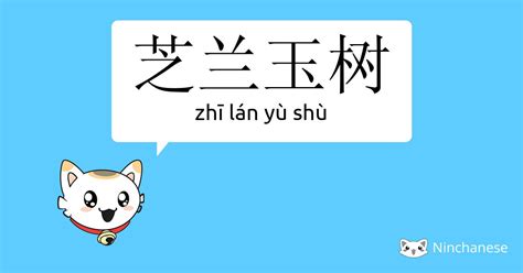 芝兰玉树 - zhī lán yù shù - Chinese character definition, English meaning ...