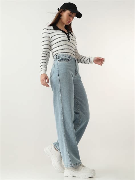 Buy Women High-Rise Wide Leg Jeans | Kraus Jeans