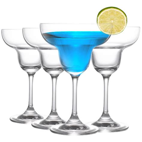 Amazon.com | Hand Blown Margarita Glasses Set of 4, 10 Ounce Crystal ...