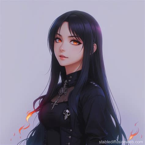 Flames of Gothic Passion | Stable Diffusion Online