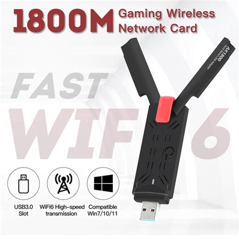 AX1800 WiFi 6 Dual Band 2.4G / 5GHz Wireless Dongle Network Card USB 3 ...