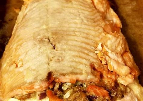 Stuffed, Baked Fish adapted from The Rumford cookbook-1934 Recipe by ...
