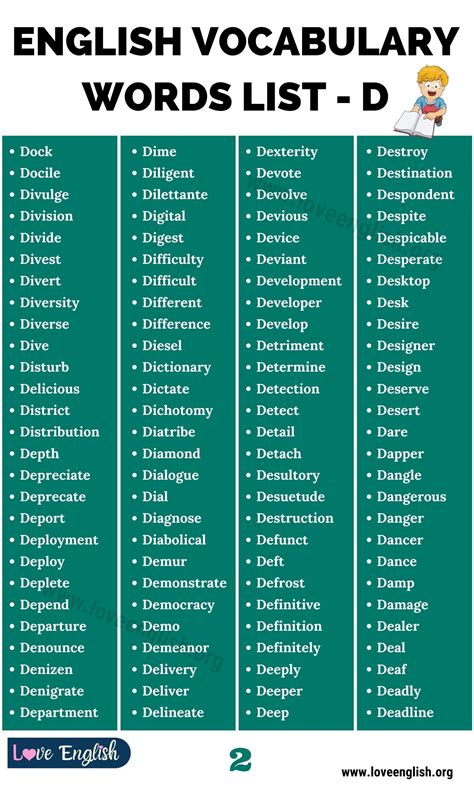 Words that start with d 280 common words starting with d with examples ...