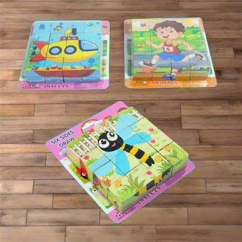 Six Sides Draw, 3D Wooden Puzzle for Kids-1 (Random design will be sen ...