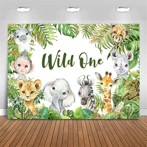 Mocsicka Safari Wild One Backdrop Jungle Animals 1st | Ubuy India