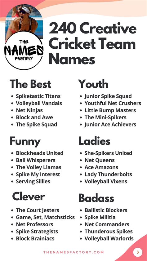 Fun Beach Volleyball Team Names - Infoupdate.org