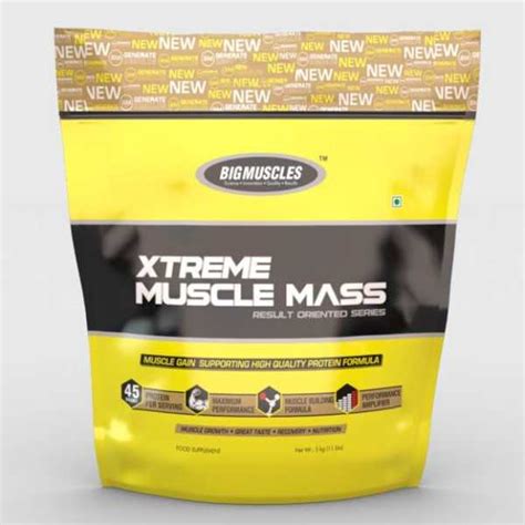 Big Muscle Xtreme Muscle Mass Gainer (5kg, Strawberry) Price in India ...