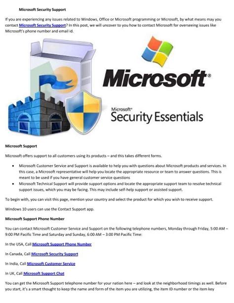 Image result for Microsoft Security Support Phone Number