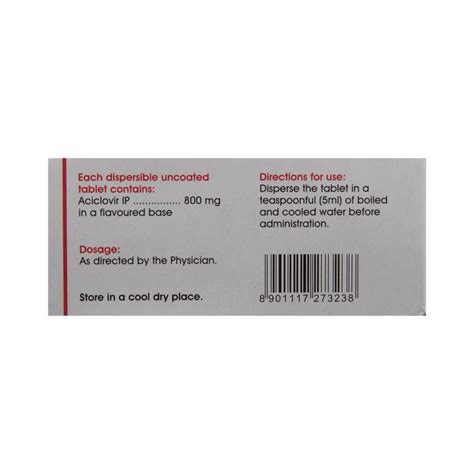 Acivir-800 DT Tablet | 30 Minutes 24/7 Delivery