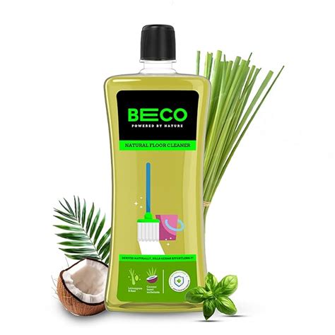Beco Natural Disinfectant Floor Cleaner -1 Litre| Lemongrass & Basil ...