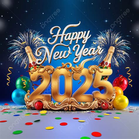 Happy New Year 2025 3d Festive Artwork, Happy New Year 2025 Greetings ...