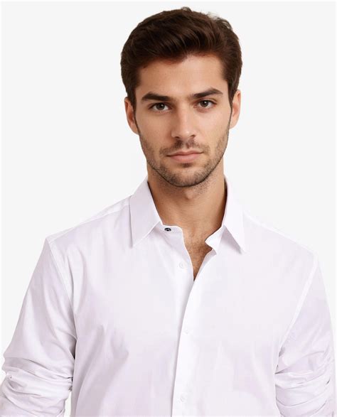 Rare Rabbit Men's Neutron-9 White Cotton Plain Regular Fit Full Sleeve