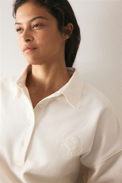 Polo sweatshirt - Cream - Ladies | H&M IN