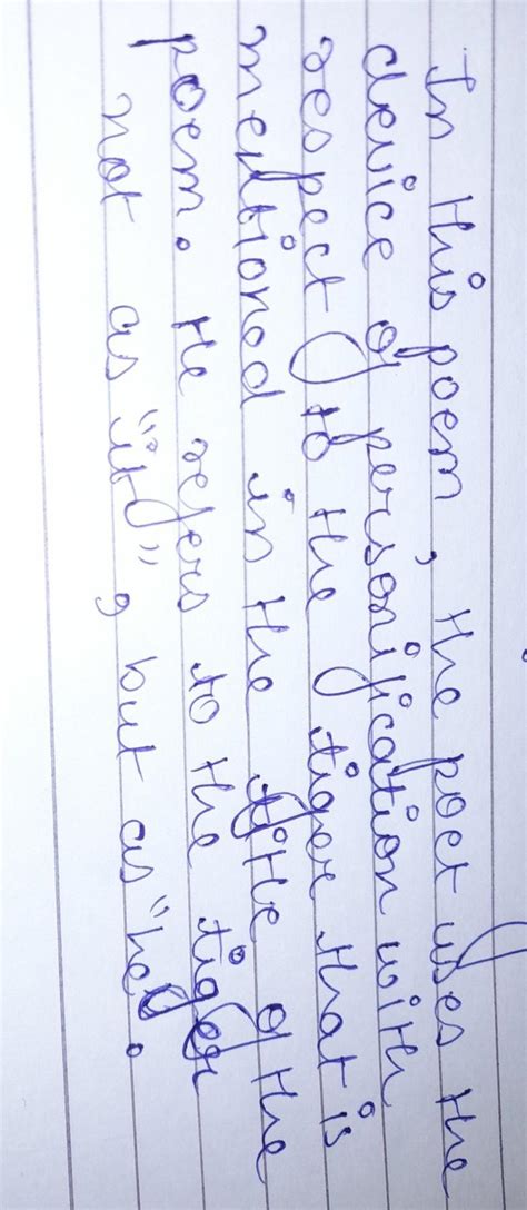 what types of rhetorical devices are used by the poet in the poem tiger ...