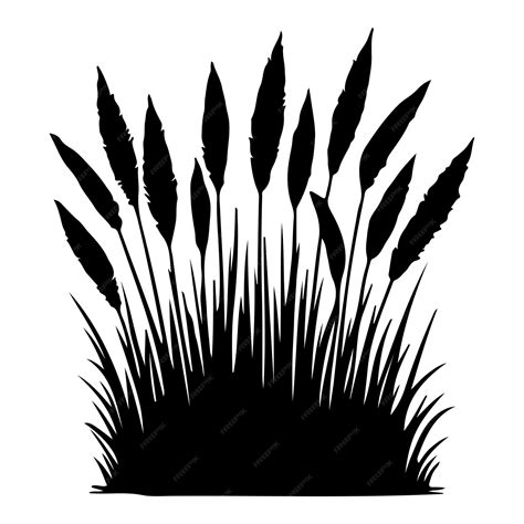 Premium Vector | Horizontal black grass land silhouettes cultivated lawn vector illustration on ...