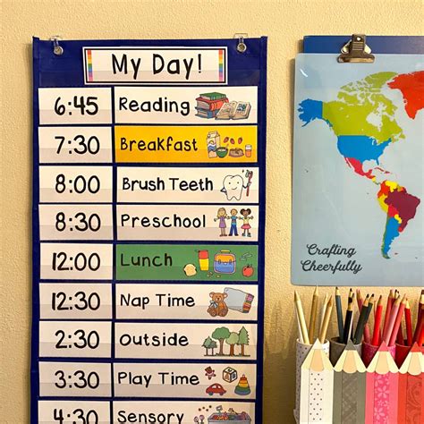 Visual Schedule Pocket Chart Cards Visual Schedule Preschool/classroom ...