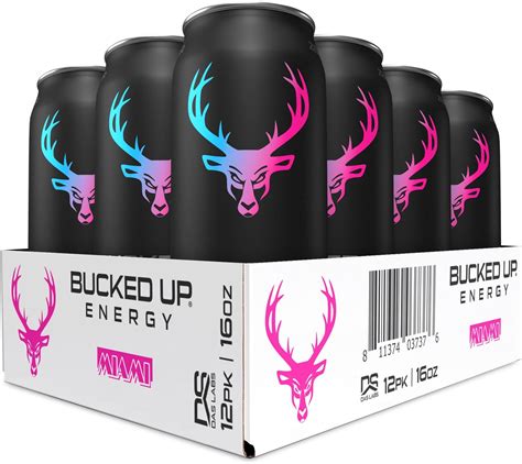 Amazon.com : Bucked Up Energy Drink 300mg (Miami) (12 CT) : Grocery ...