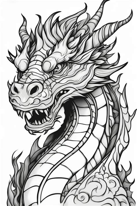 Dragon Outline For Coloring