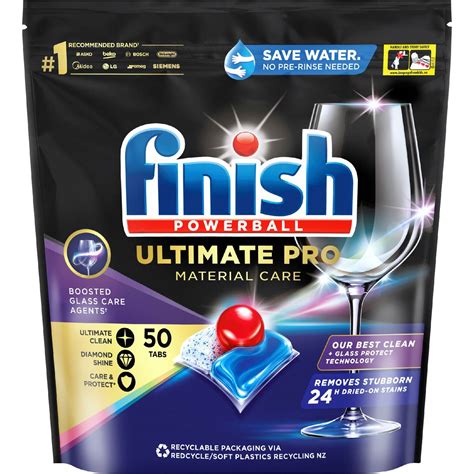 Finish Ultimate Pro Material Care Dishwasher Tablets 50 Pack | Woolworths