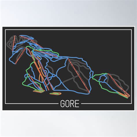 Gore Mountain Trail Rating Map Poster Wall Art, Modern Wall Decor, 8x12 ...