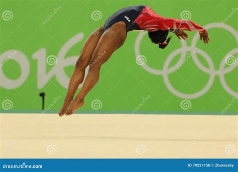 Olympic Champion Simone Biles of USA Competes on the Floor Exercise ...
