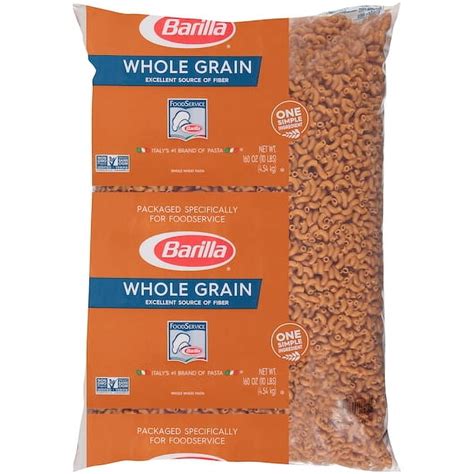 Barilla Whole Grain Pasta, Elbows, 160 oz - Case of 2 - Walmart.com