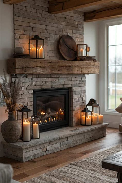 40 Farmhouse Fall Mantel Decor Ideas to Warm Up Your Home | Farm house ...