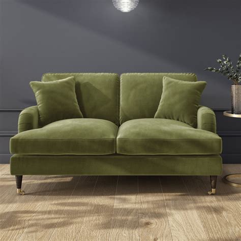 Olive Green Velvet 3 Piece Sofa Set - Payton - Furniture123