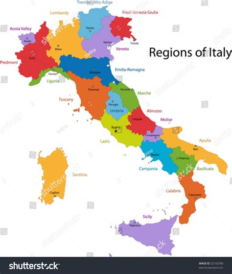 Map Of Regions Of Italy With Cities - DIAAAART