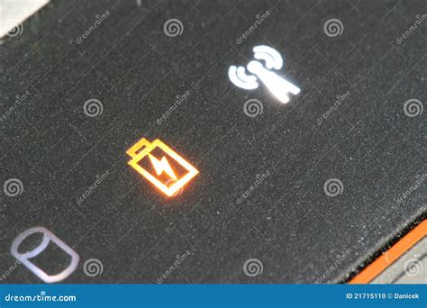Orange Warning Low Battery Signal Stock Photo - Image of charge ...