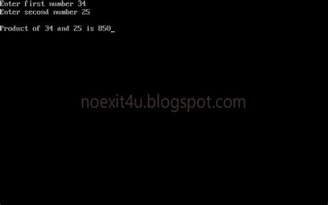 Write Aprogram Multiply Two Number in Window Program 的图像结果