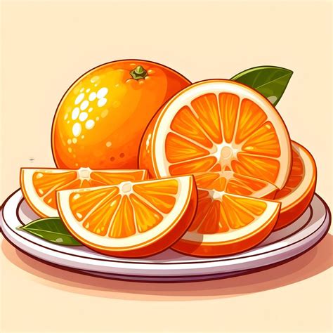Orange Fruit Cartoon Drawing