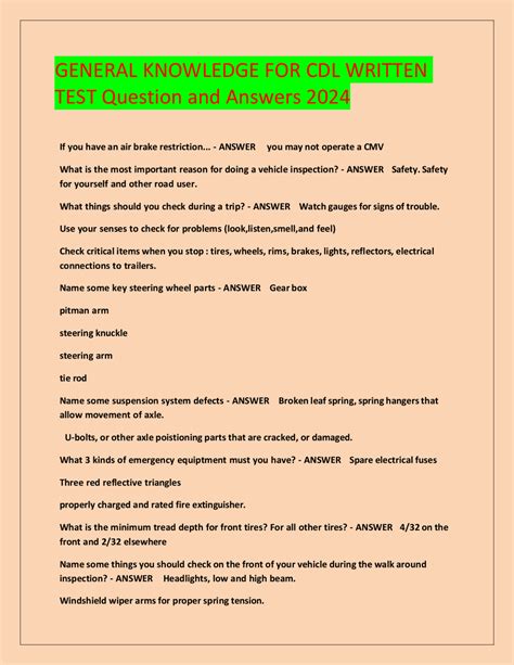 Image result for CDL Knowledge Exam