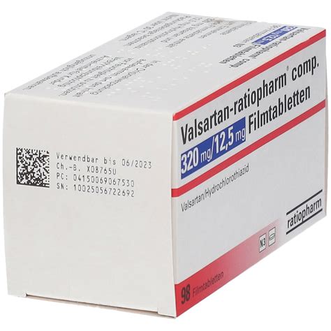 Valsartan-ratiopharm® comp. 320 mg/12,5 mg 98 St mit dem E-Rezept kaufen - Shop Apotheke