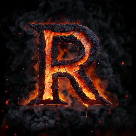 Bold Black Letter R with Intricate Roots Monogram - Playground