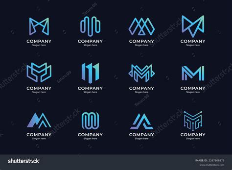 Blue Letter M Logos