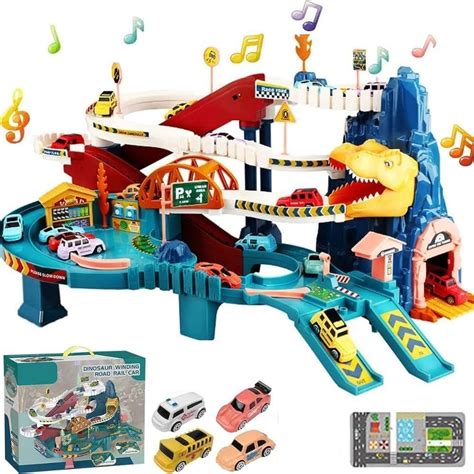 Buy BLiSS HUES Dinosaur Toy Car Race Track/Ramp Track -Colorful ...