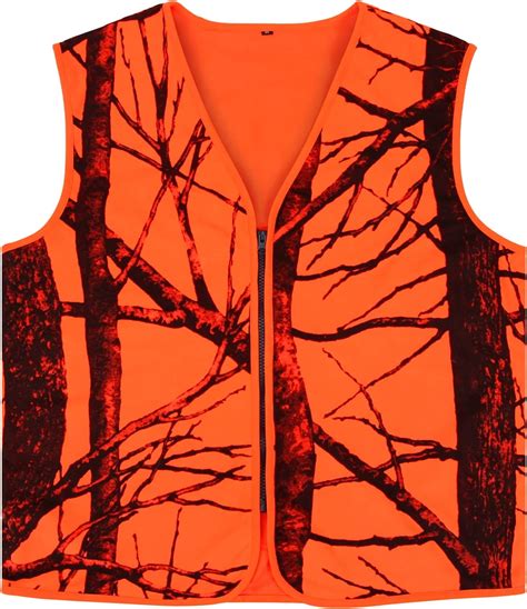 GUGULUZA Orange Hunting Vest, Outdoors Deer Hunting Safety Vest for Men ...