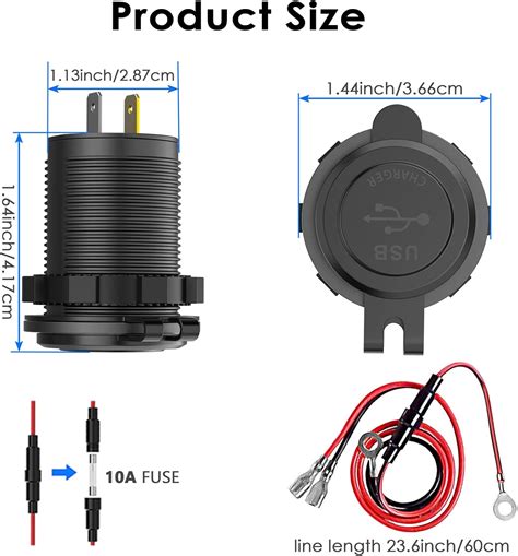 Qidoe 12V USB Outlet with Quick Charge 3.0, Dual Power India | Ubuy