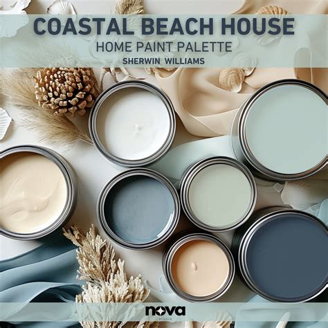 Coastal beach house color palette by sherwin williams with interior ...