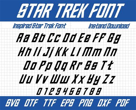 Star Trek Schrift Star Trek Alphabet Star Trek Star Trek | Etsy