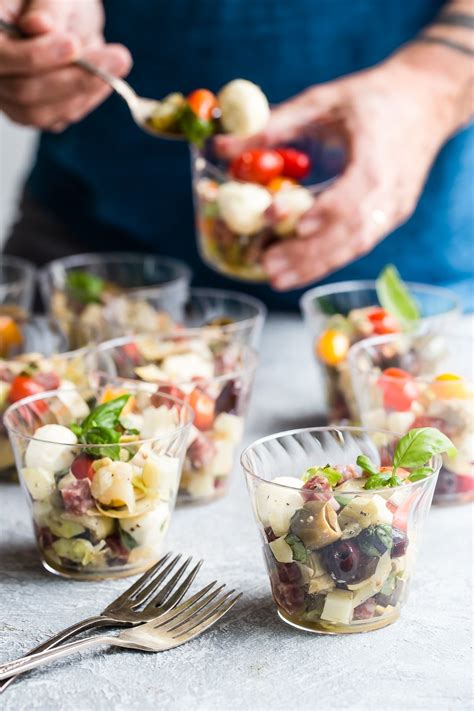 Individual Antipasto Salad Cups | Recipe | Antipasto, Antipasto salad ...
