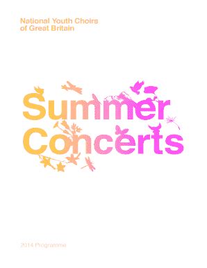 Fillable Online nycgb org National Youth Choirs of Great Britain 2014 ...