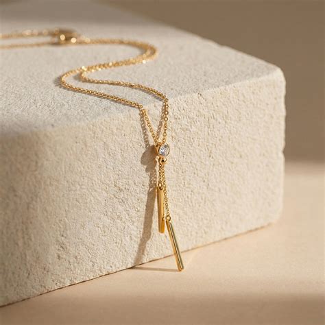 Elegant Sparkle Dual Bar Necklace – PALMONAS
