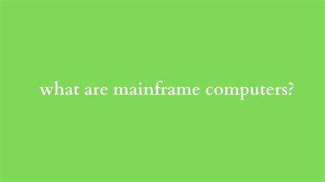 Mainframe System 的图像结果