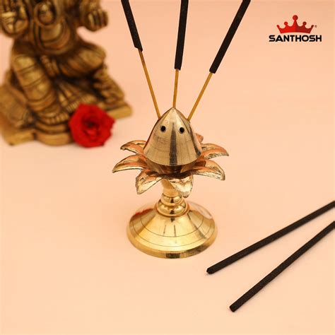Brass Kalash Agarbathi Stand – 2.7 Inch Temple Pot Shaped Incense Hold ...