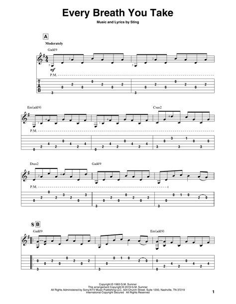 Every Breath You Take by The Police - Solo Guitar - Guitar Instructor